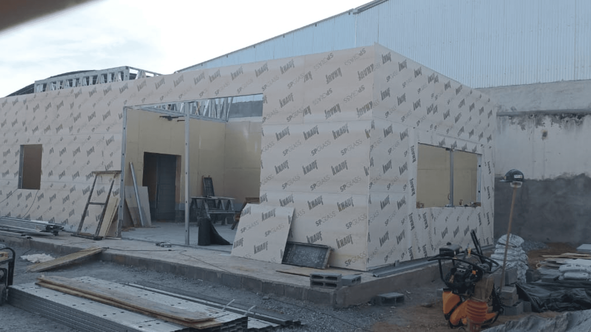 Estrutura de construção em Steel Frame